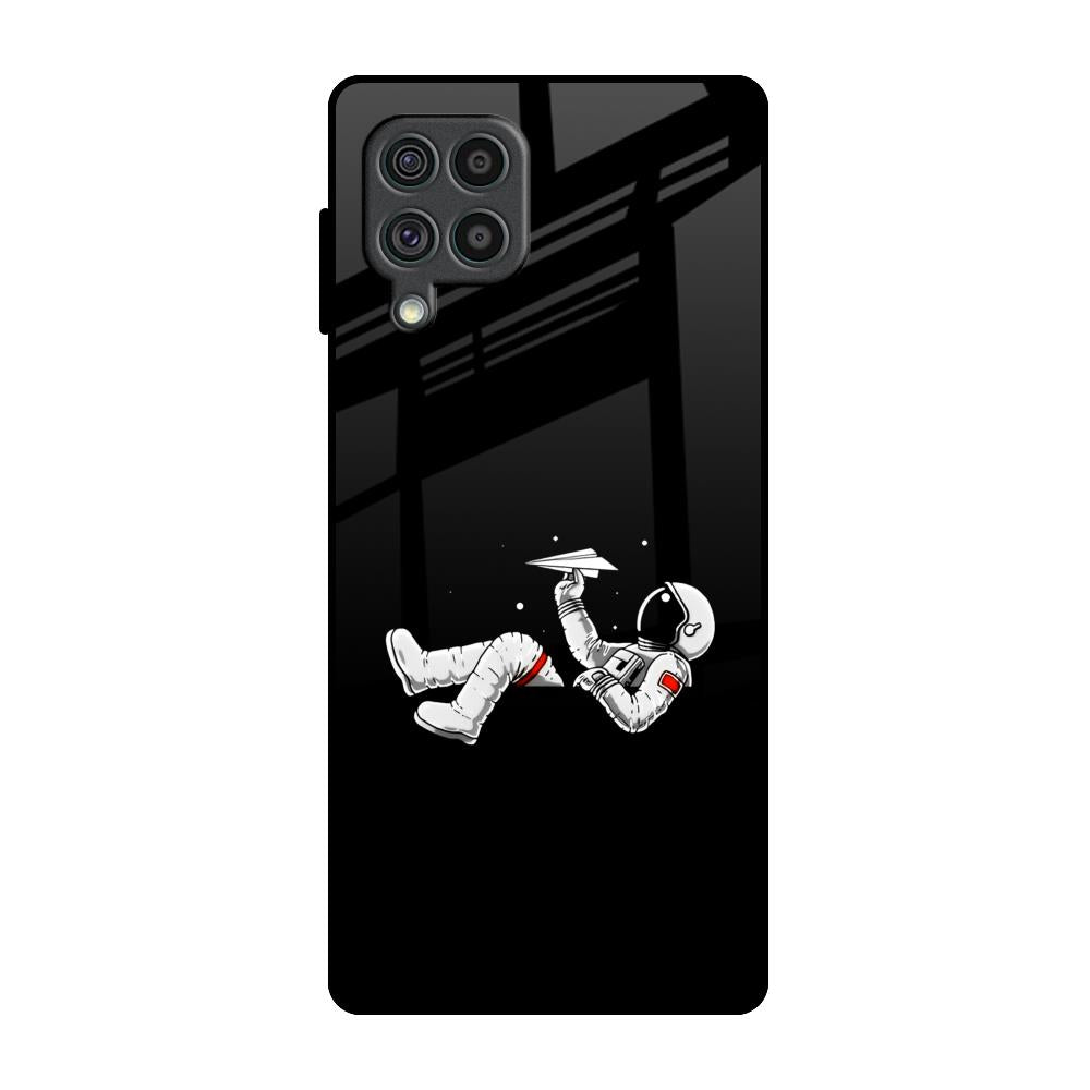 Space Traveller Samsung Galaxy F62 Glass Back Cover Online