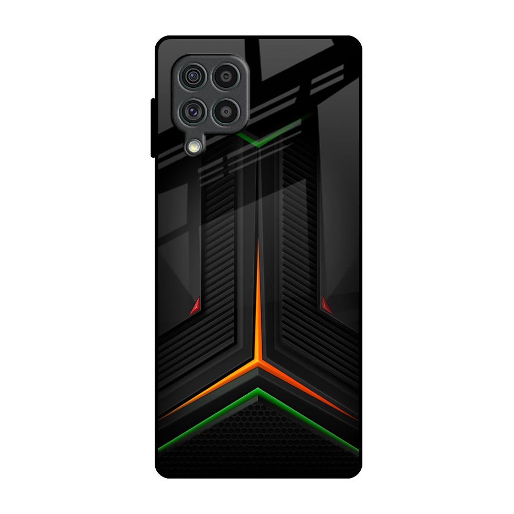 Modern Ultra Chevron Samsung Galaxy F62 Glass Back Cover Online