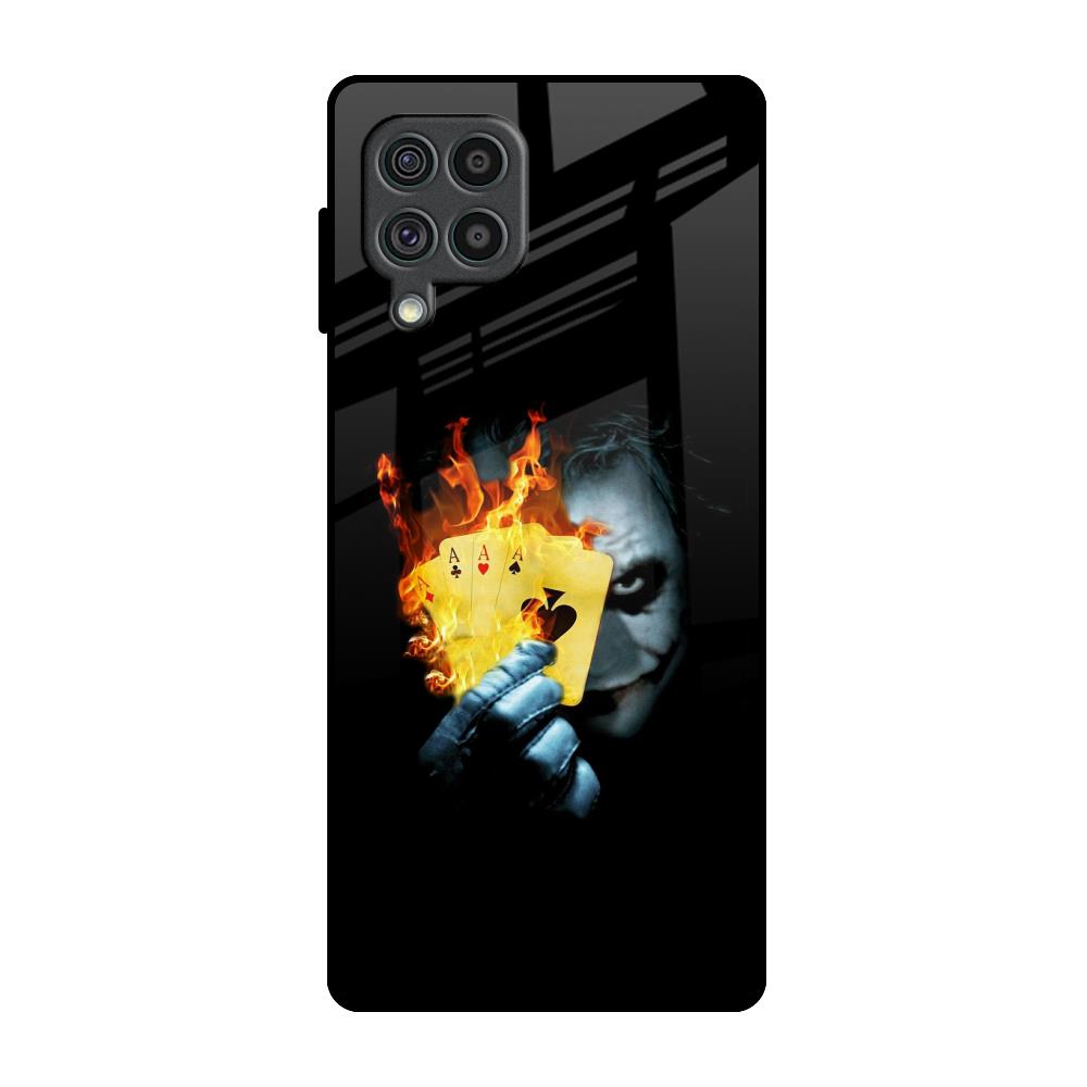 AAA Joker Samsung Galaxy F62 Glass Back Cover Online