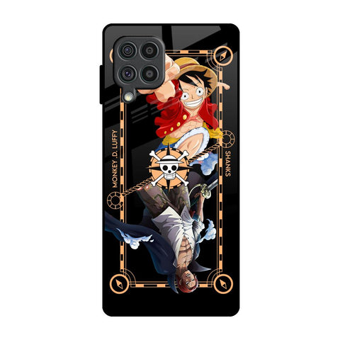 Shanks & Luffy Samsung Galaxy F62 Glass Back Cover Online