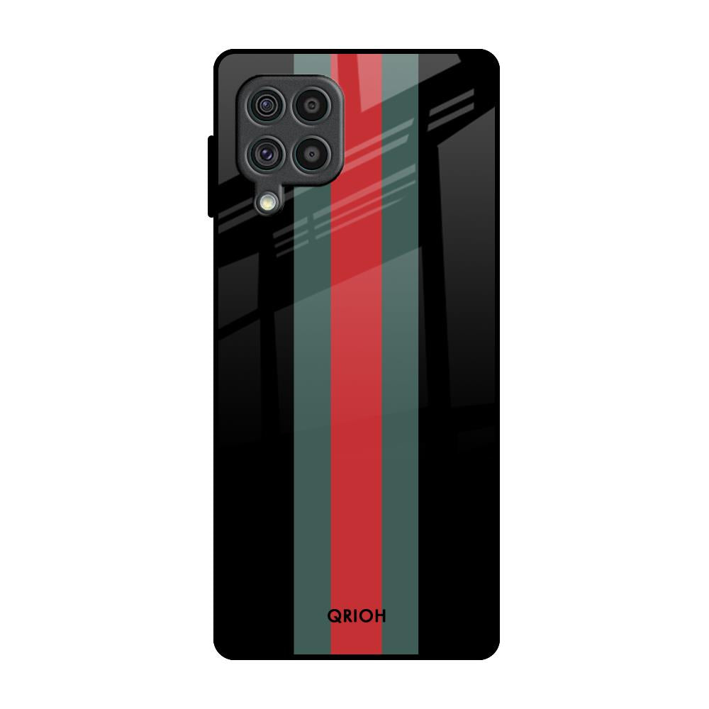 Vertical Stripes Samsung Galaxy F62 Glass Back Cover Online