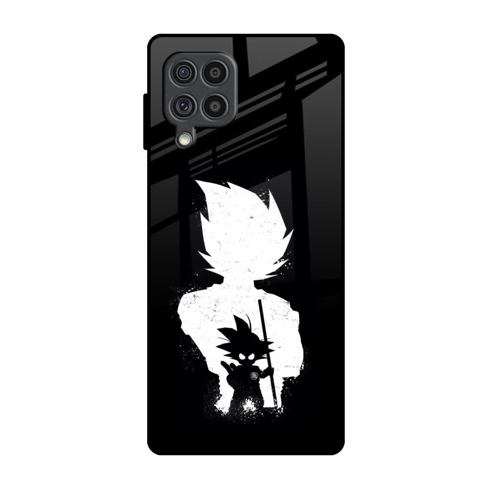 Monochrome Goku Samsung Galaxy F62 Glass Back Cover Online