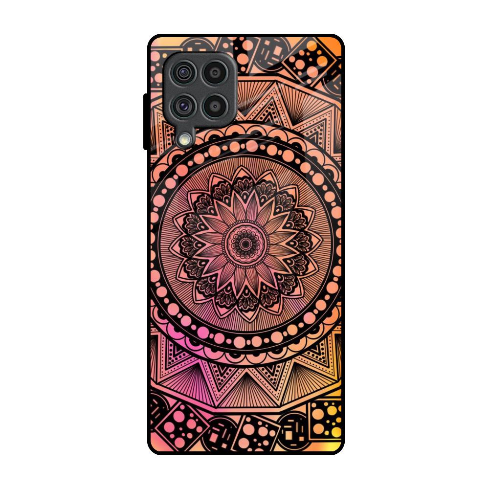 Floral Mandala Samsung Galaxy F62 Glass Back Cover Online