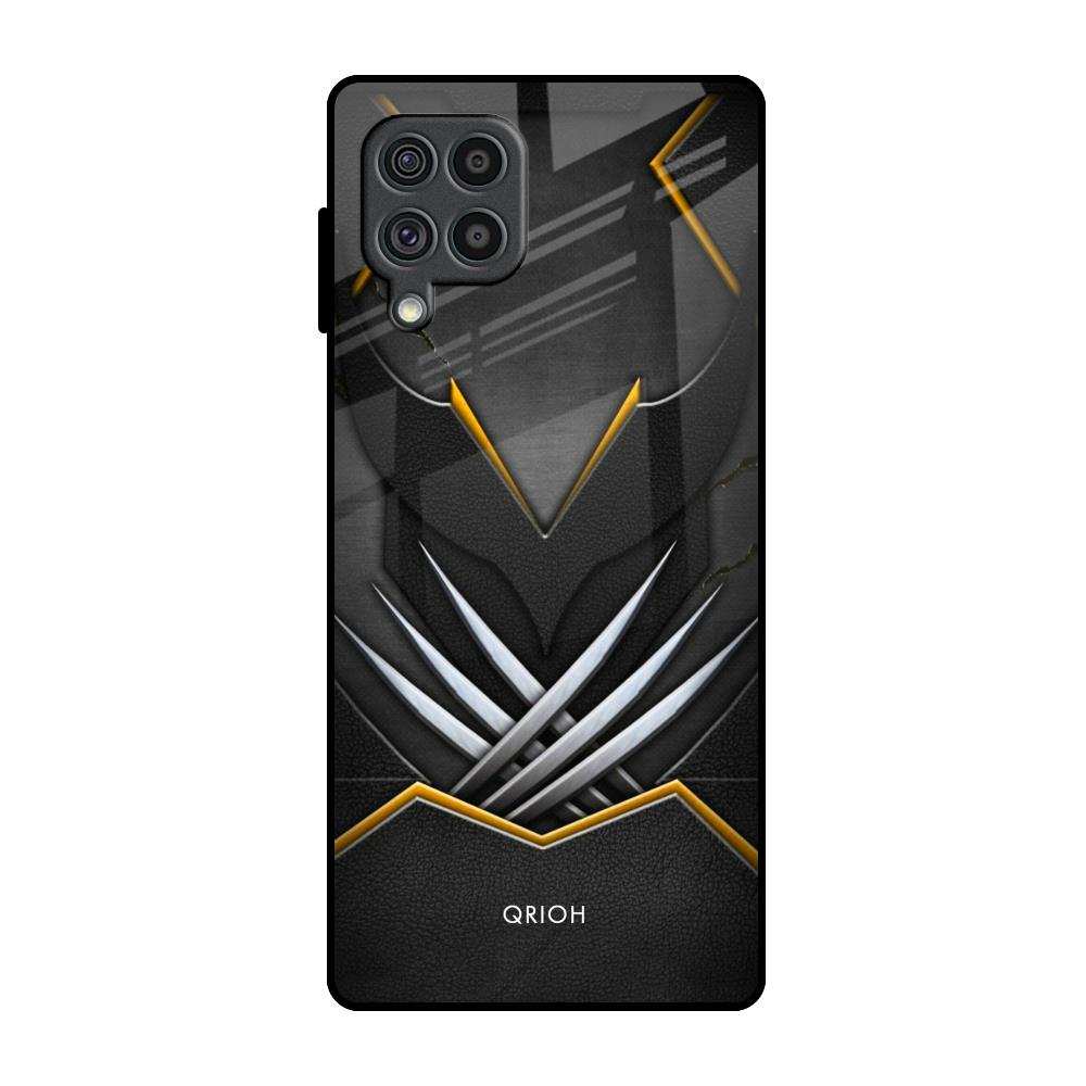 Black Warrior Samsung Galaxy F62 Glass Back Cover Online