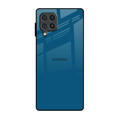 Cobalt Blue Samsung Galaxy F62 Glass Back Cover Online