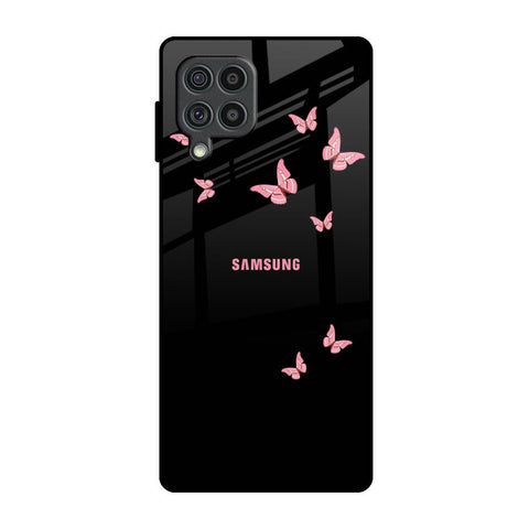 Fly Butterfly Samsung Galaxy F62 Glass Back Cover Online