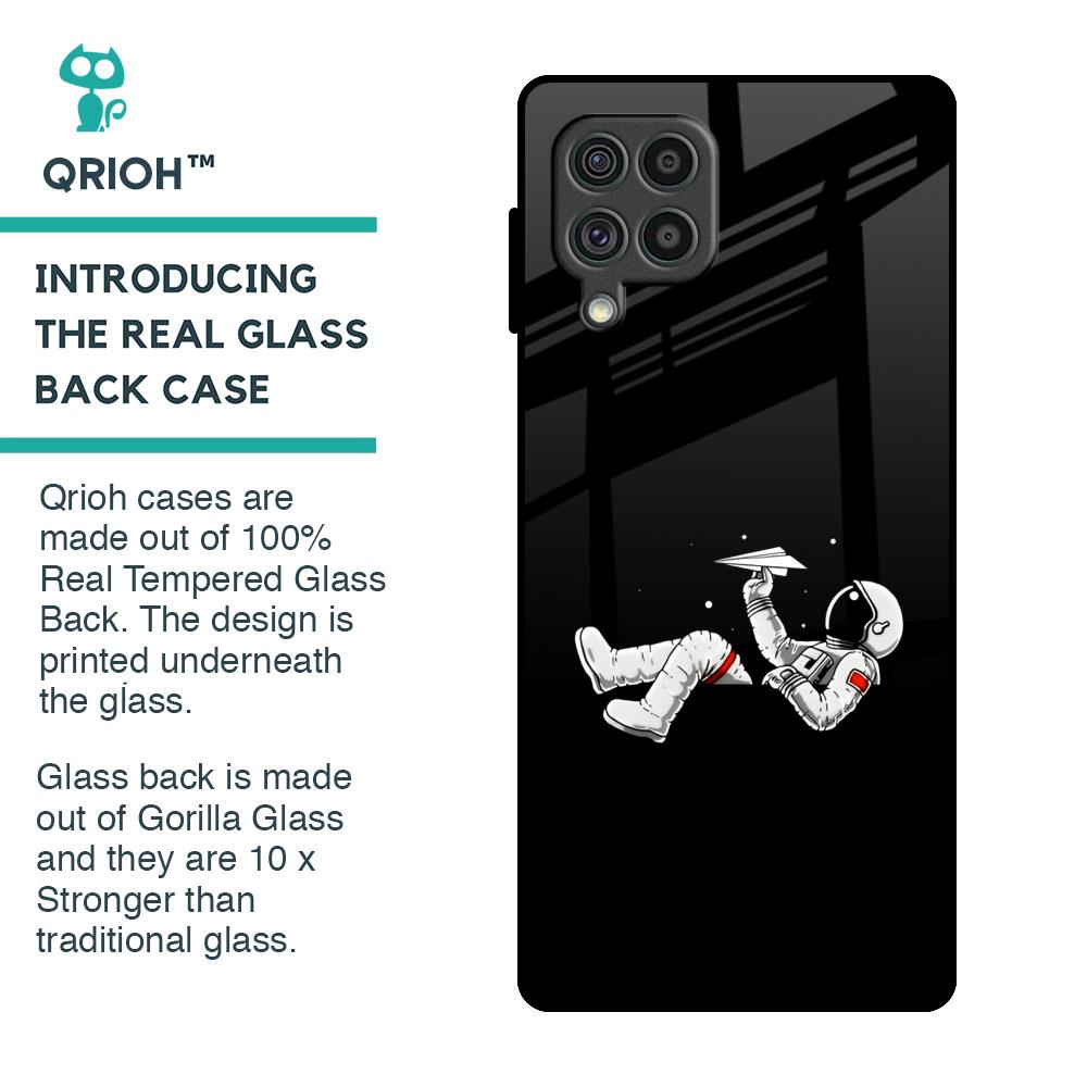 Space Traveller Glass Case for Samsung Galaxy F62