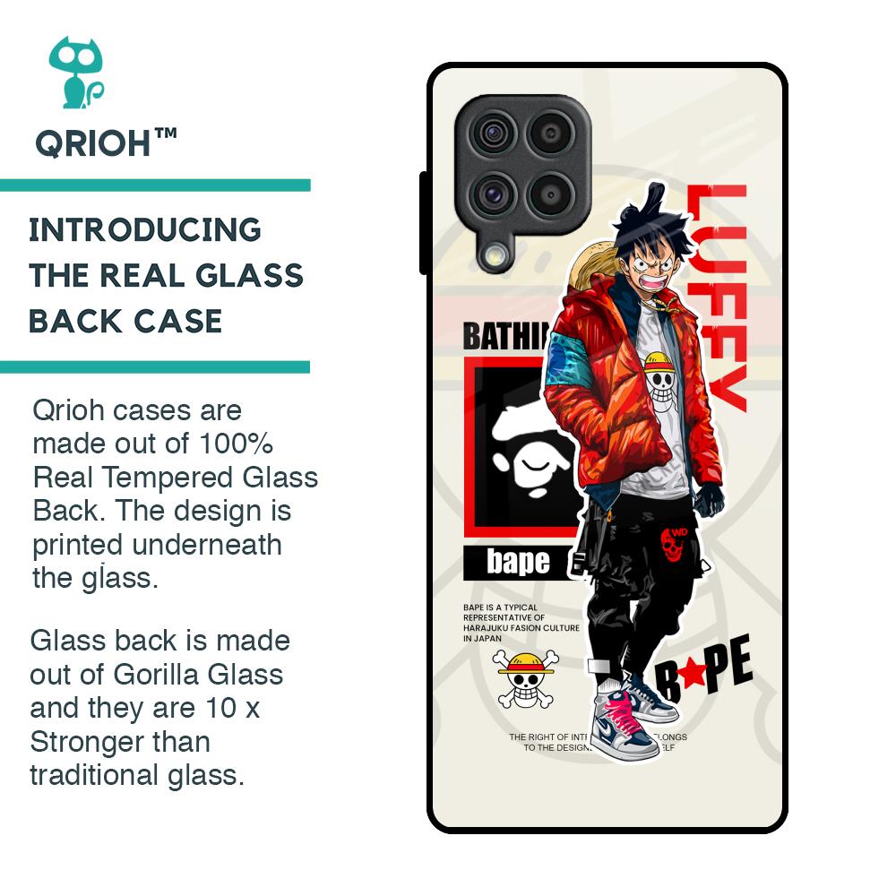Bape Luffy Glass Case for Samsung Galaxy F62