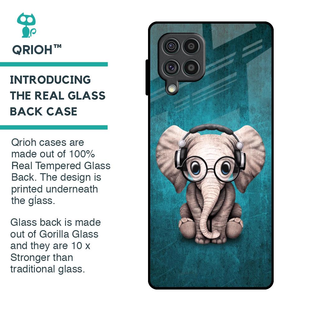 Adorable Baby Elephant Glass Case For Samsung Galaxy F62