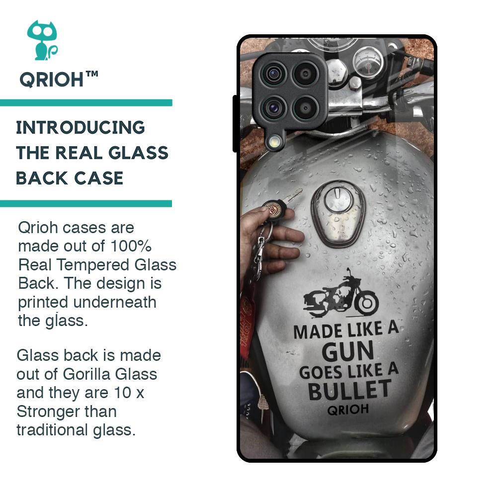 Royal Bike Glass Case for Samsung Galaxy F62