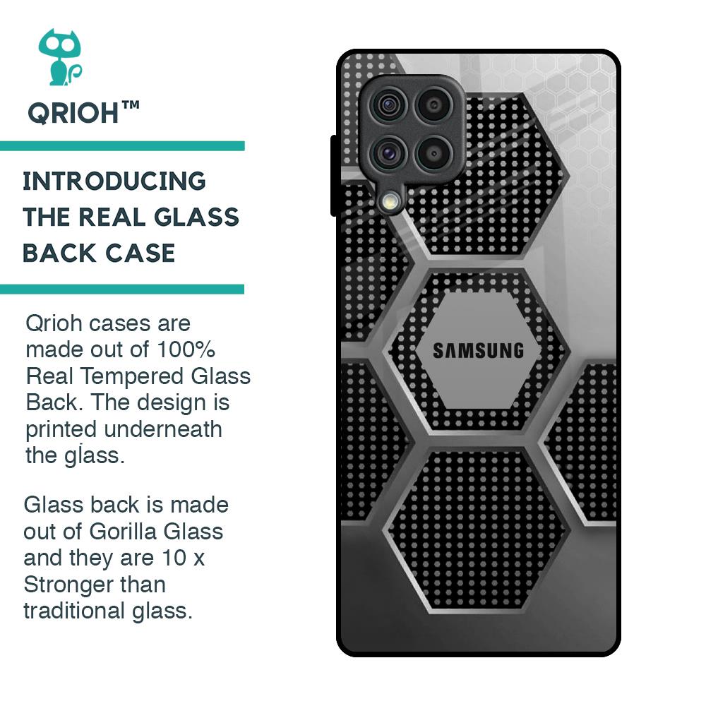 Hexagon Style Glass Case For Samsung Galaxy F62