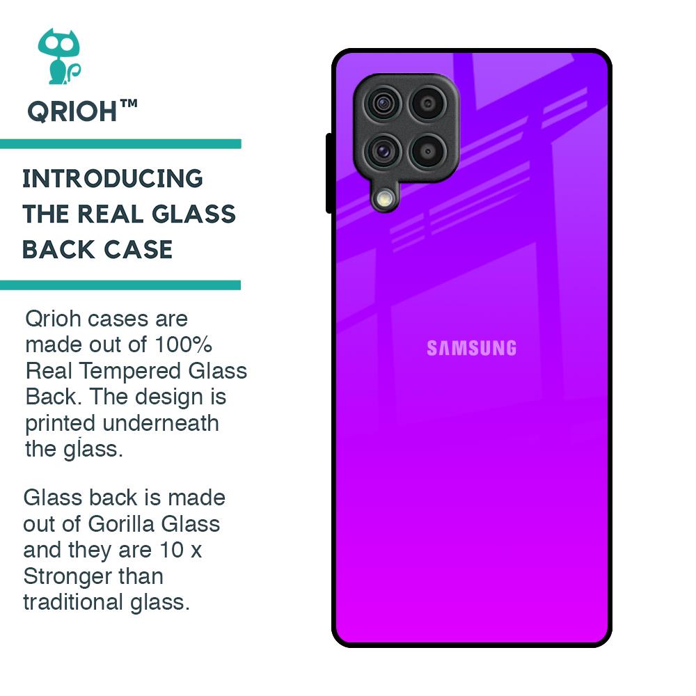 Purple Pink Glass Case for Samsung Galaxy F62
