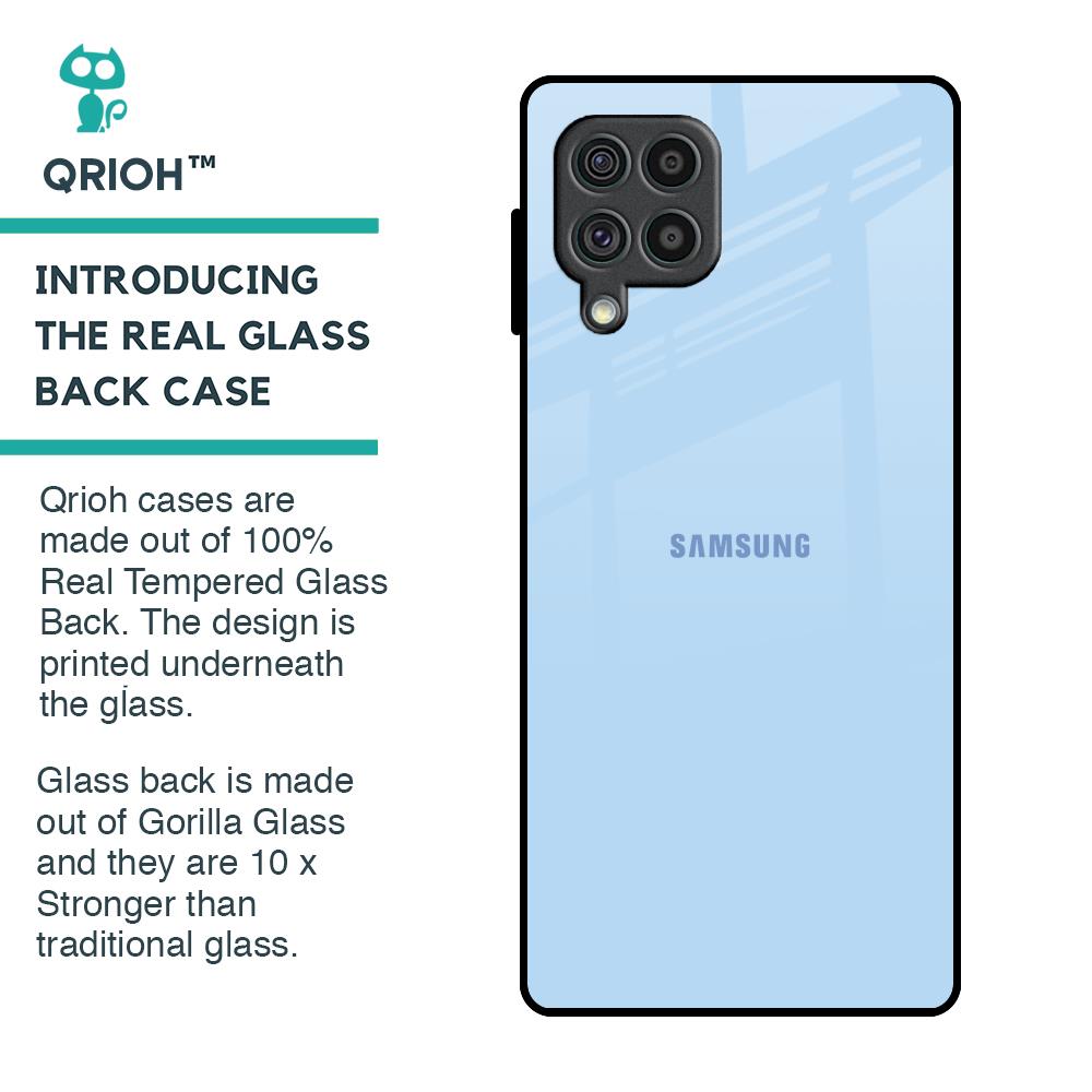 Pastel Sky Blue Glass Case for Samsung Galaxy F62