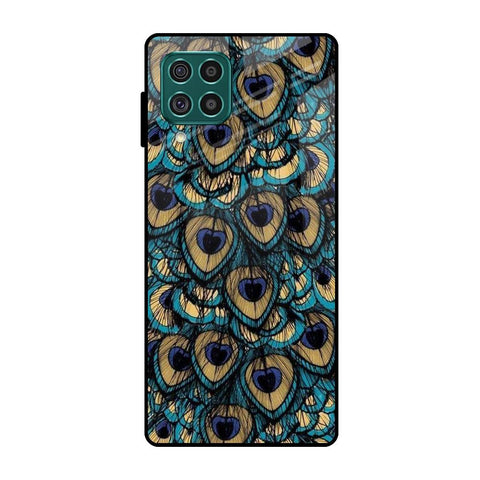 Peacock Feathers Samsung Galaxy F62 Glass Cases & Covers Online