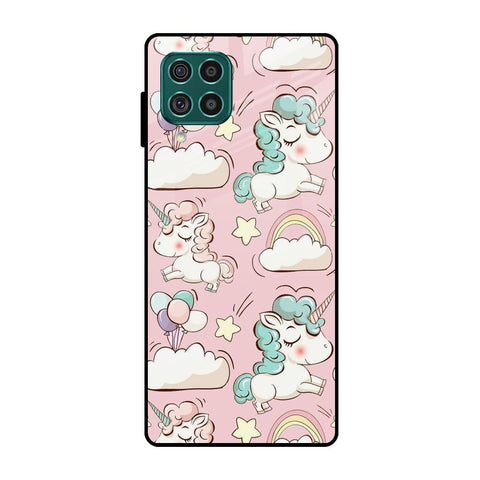 Balloon Unicorn Samsung Galaxy F62 Glass Cases & Covers Online