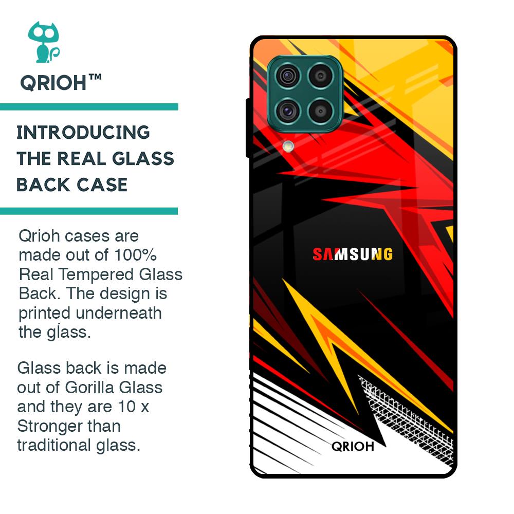 Race Jersey Pattern Glass Case For Samsung Galaxy F62