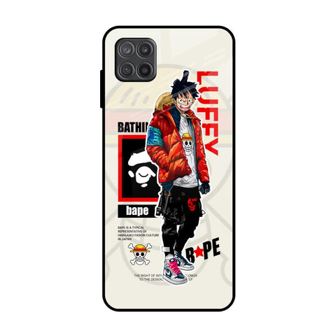 Bape Luffy Samsung Galaxy A12 Glass Back Cover Online