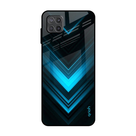 Vertical Blue Arrow Samsung Galaxy A12 Glass Back Cover Online