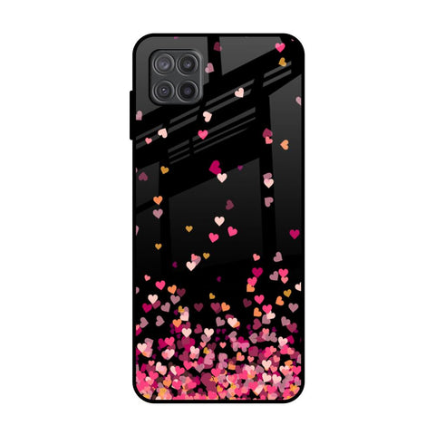 Heart Rain Fall Samsung Galaxy A12 Glass Back Cover Online