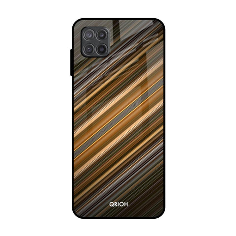 Diagonal Slash Pattern Samsung Galaxy A12 Glass Back Cover Online