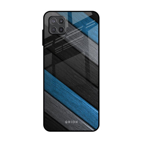 Multicolor Wooden Effect Samsung Galaxy A12 Glass Back Cover Online
