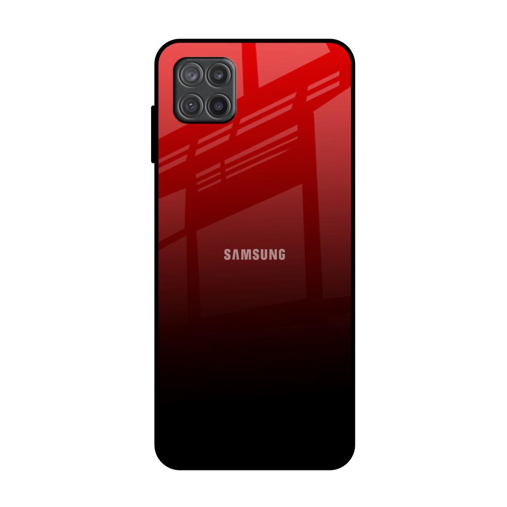 Maroon Faded Samsung Galaxy A12 Glass Back Cover Online