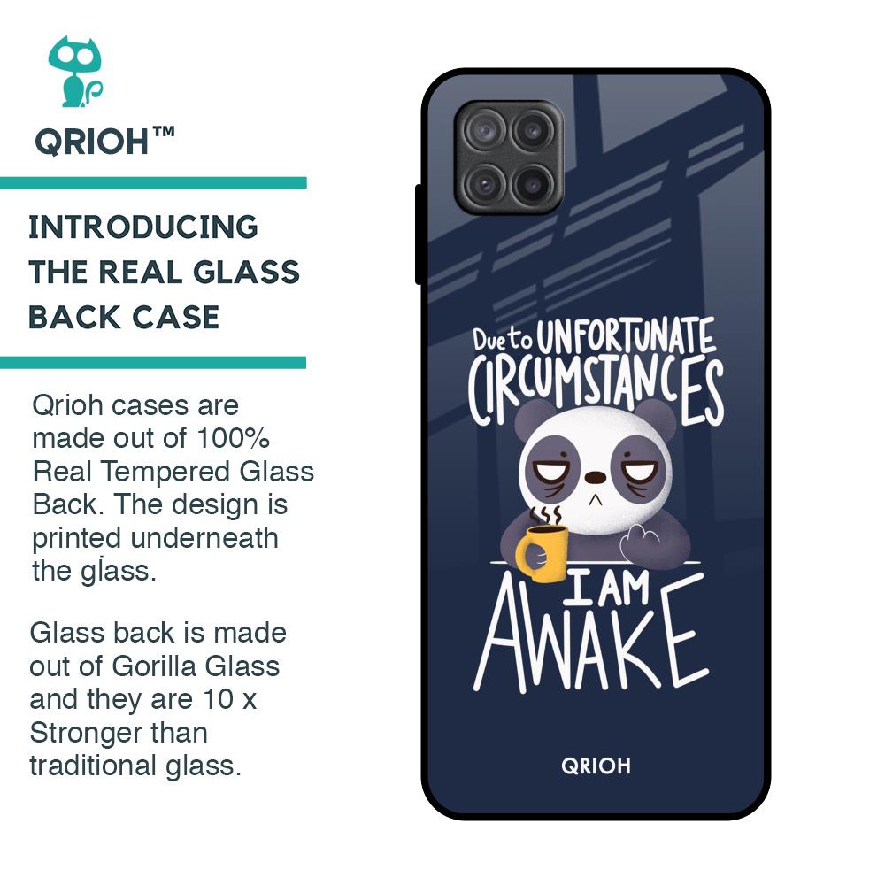 Struggling Panda Glass Case for Samsung Galaxy A12