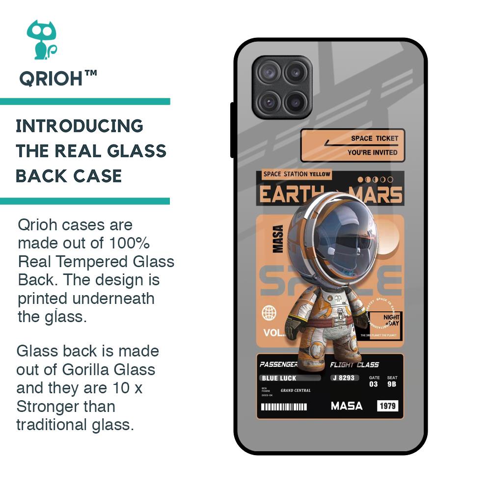 Space Ticket Glass Case for Samsung Galaxy A12