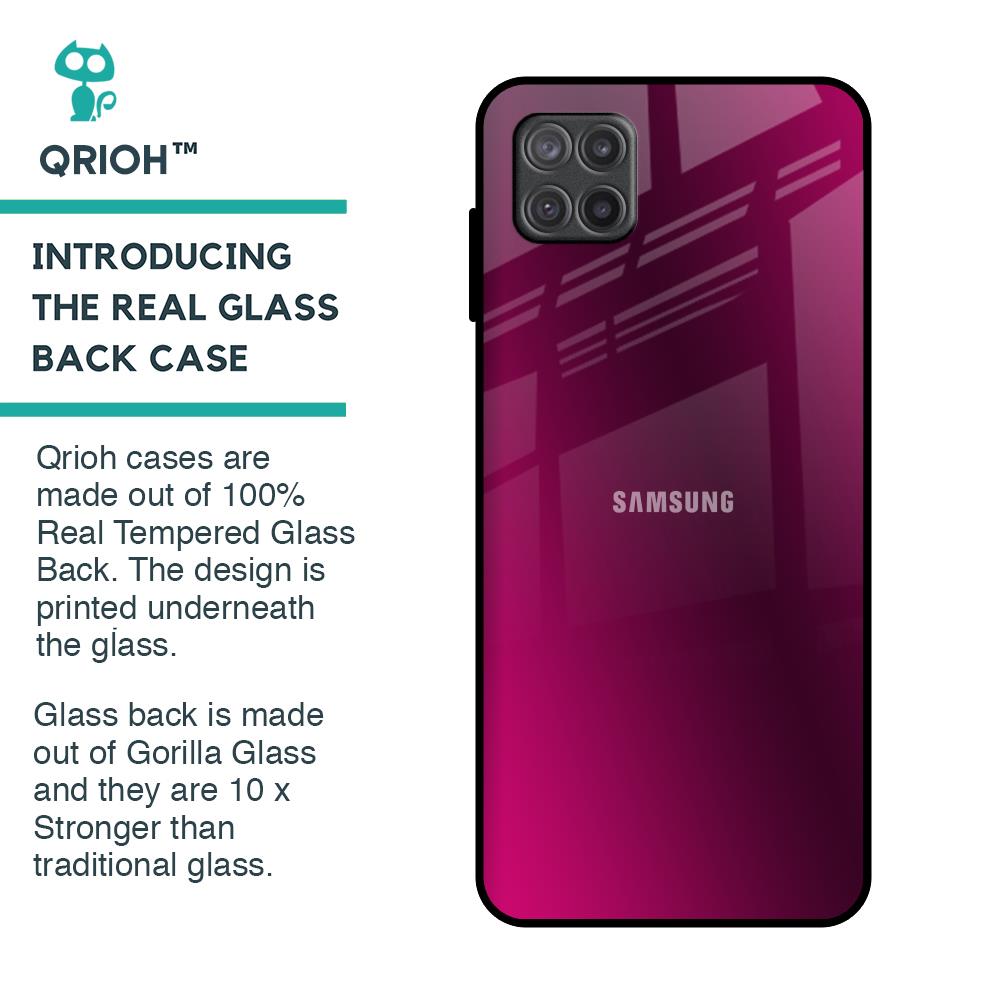 Pink Burst Glass Case for Samsung Galaxy A12