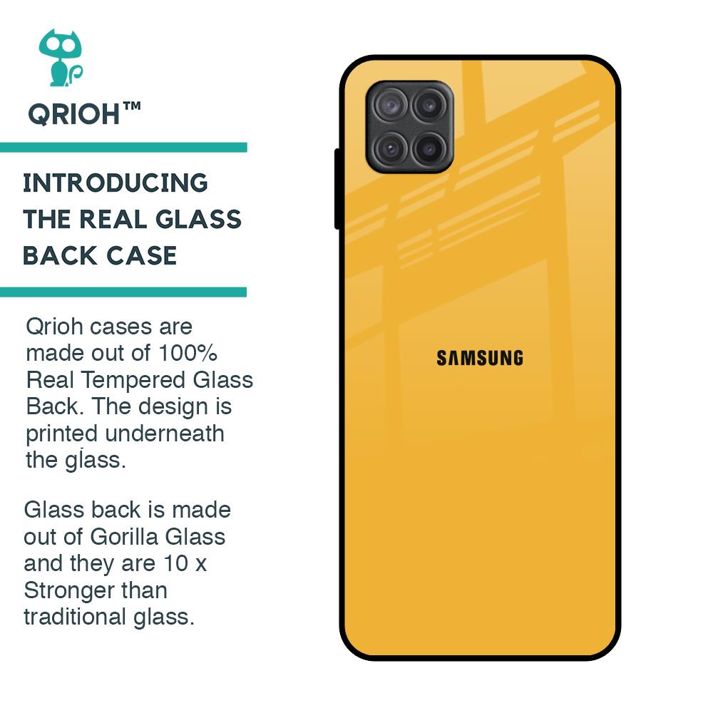 Fluorescent Yellow Glass case for Samsung Galaxy A12