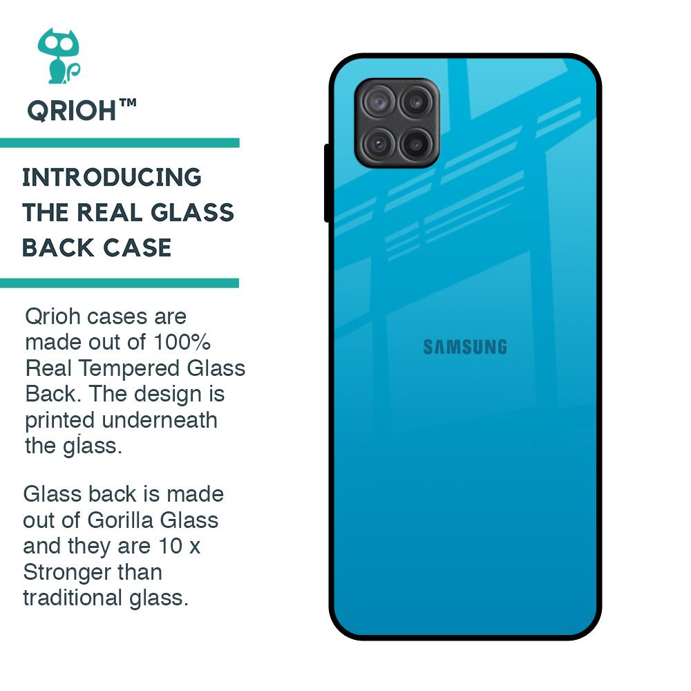 Blue Aqua Glass Case for Samsung Galaxy A12