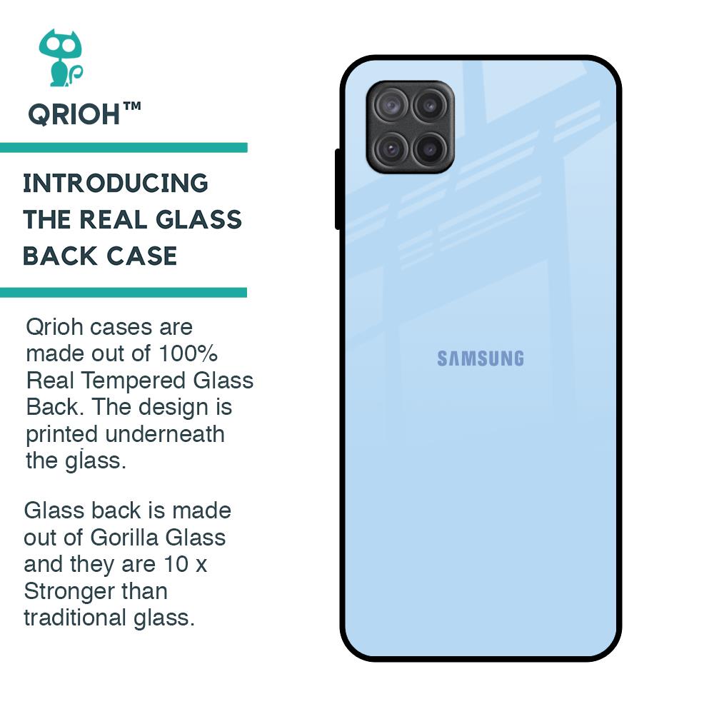 Pastel Sky Blue Glass Case for Samsung Galaxy A12