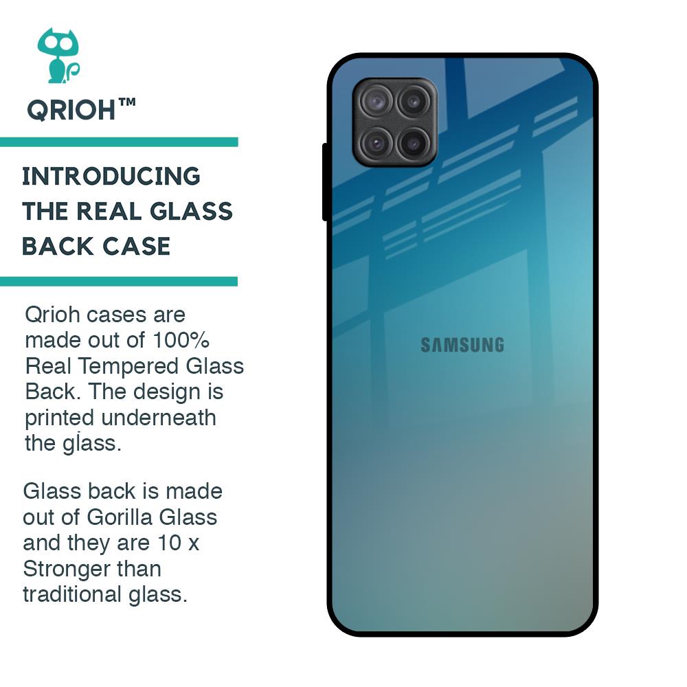 Sea Theme Gradient Glass Case for Samsung Galaxy A12
