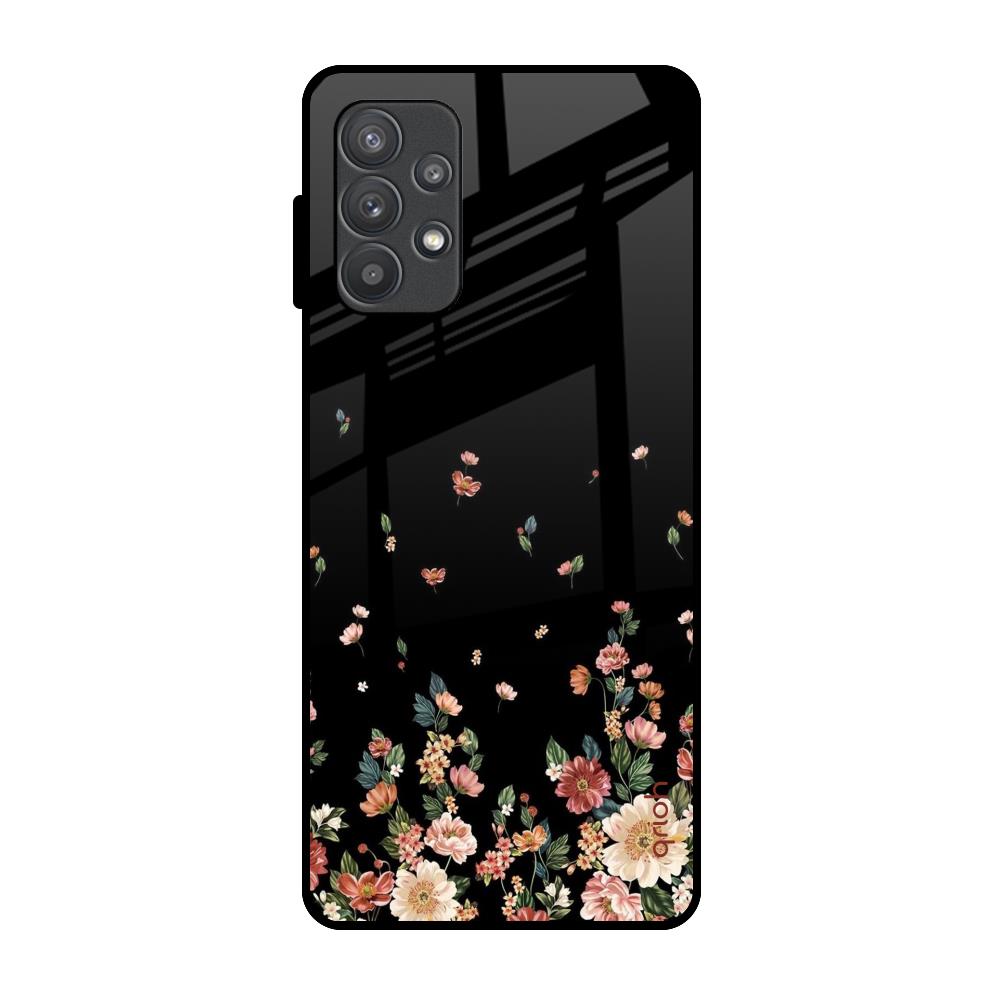 Floating Floral Print Samsung Galaxy A32 Glass Back Cover Online