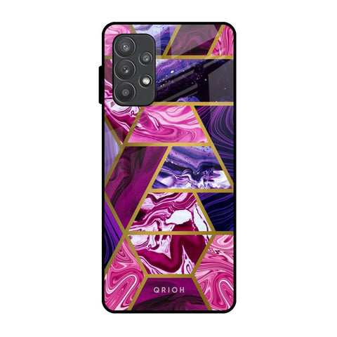 Electroplated Geometric Marble Samsung Galaxy A32 Glass Back Cover Online