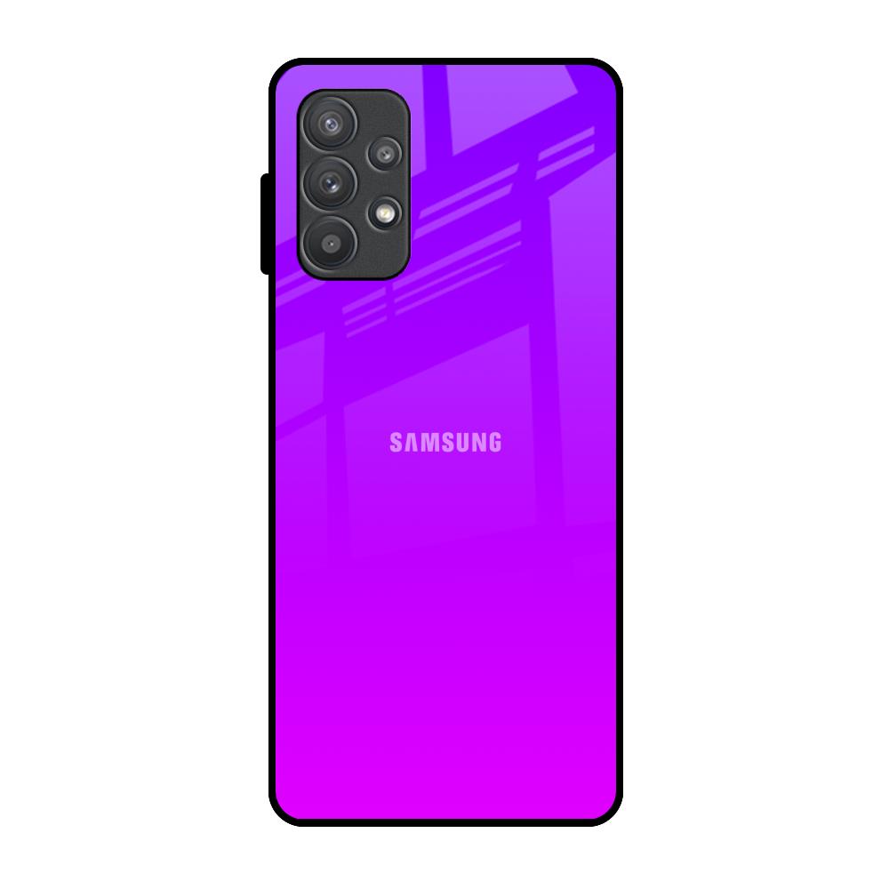 Purple Pink Samsung Galaxy A32 Glass Back Cover Online