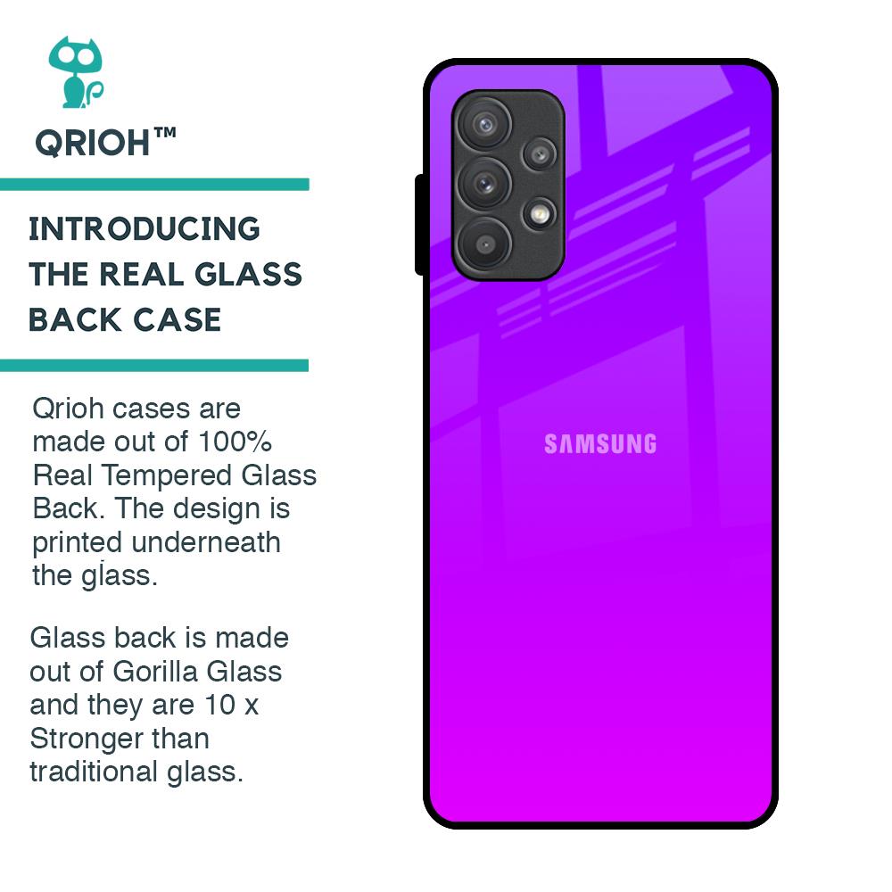 Purple Pink Glass Case for Samsung Galaxy A32