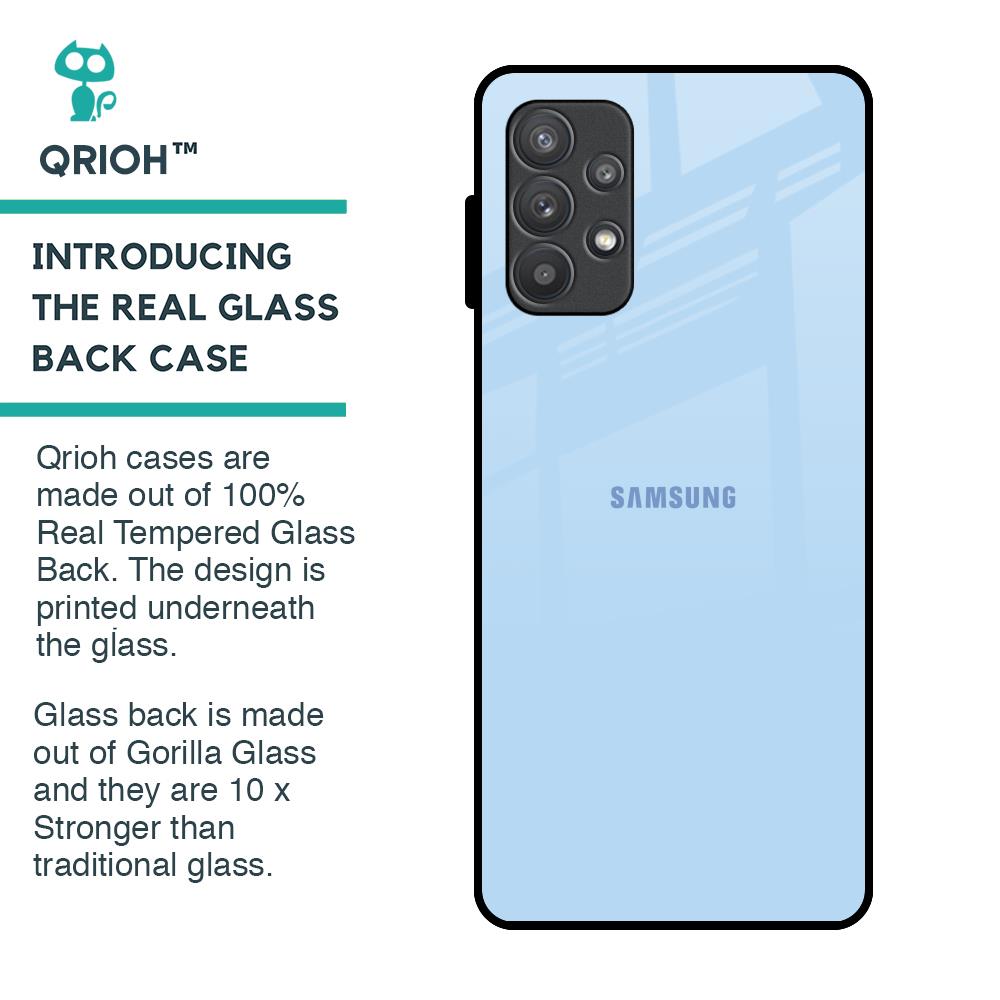 Pastel Sky Blue Glass Case for Samsung Galaxy A32