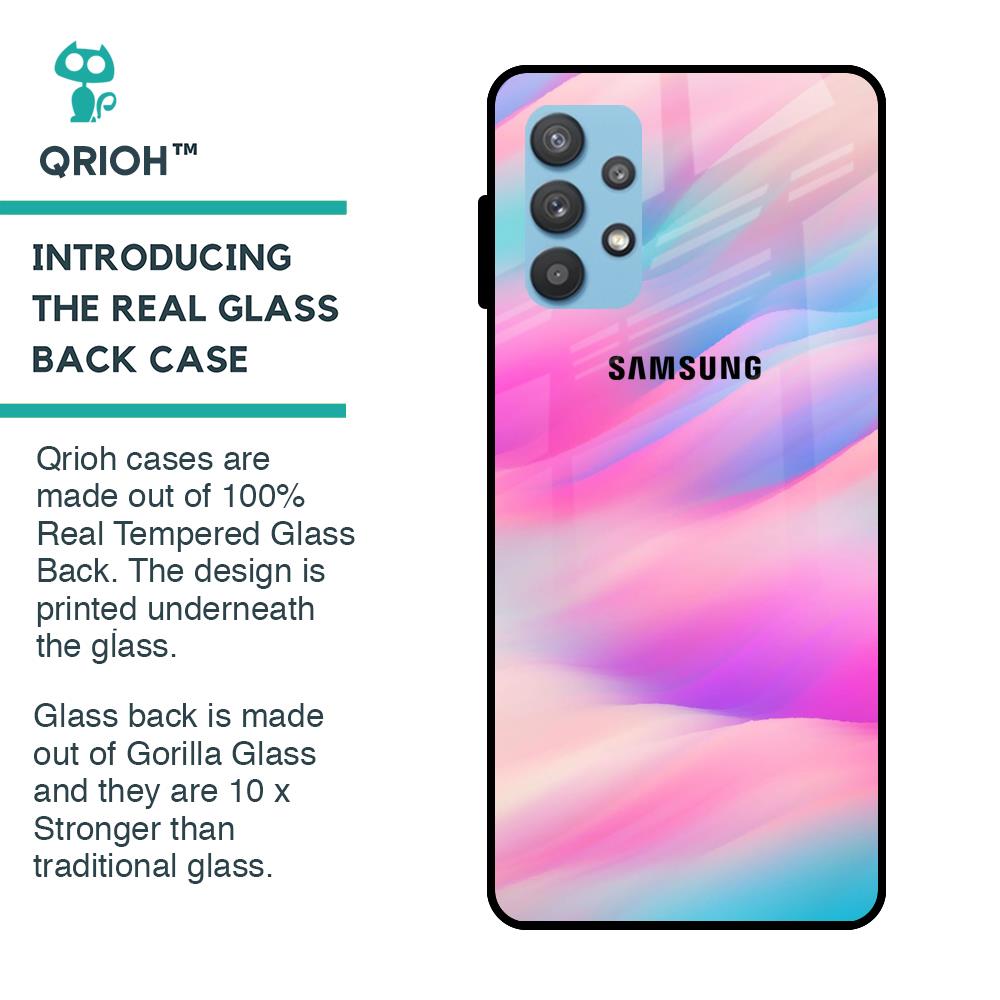 Colorful Waves Glass case for Samsung Galaxy A32