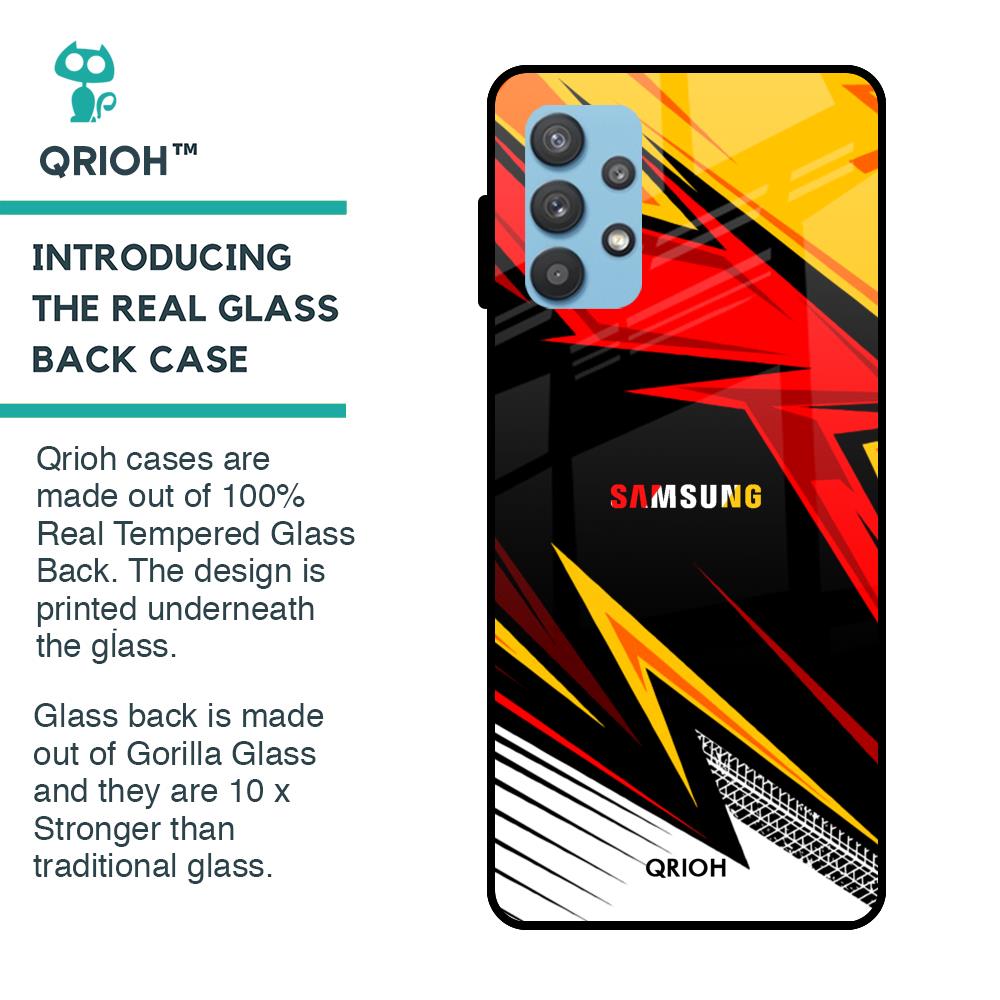 Race Jersey Pattern Glass Case For Samsung Galaxy A32