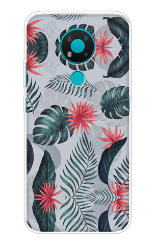 Retro Floral Leaf Nokia 3.4 Back Cover