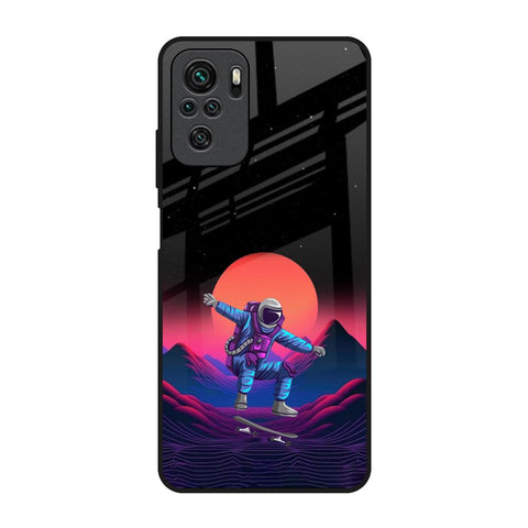 Retro Astronaut Redmi Note 10 Glass Back Cover Online