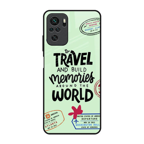 Travel Stamps Redmi Note 10 Glass Back Cover Online
