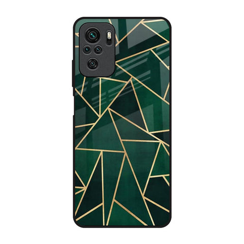 Abstract Green Redmi Note 10 Glass Back Cover Online
