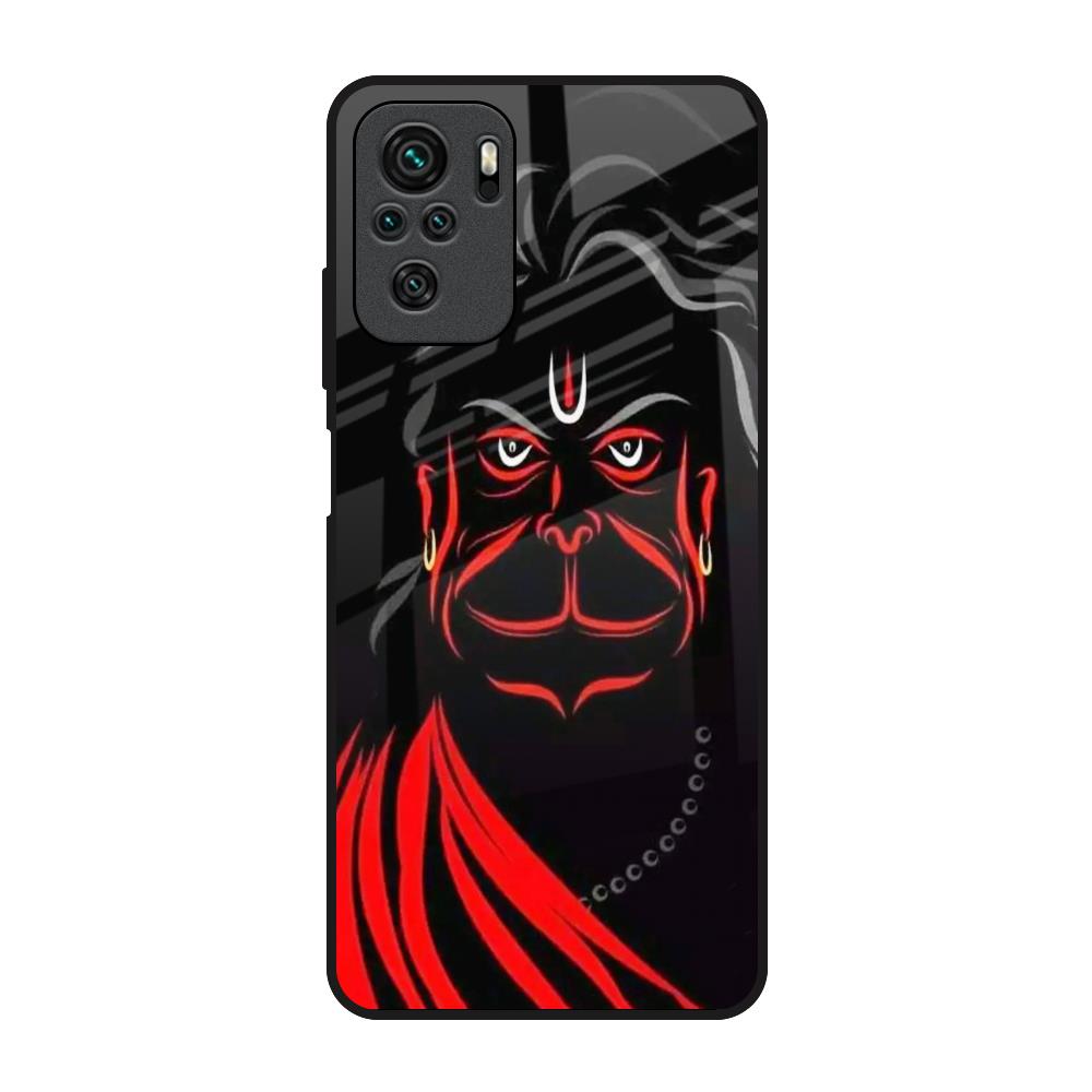 Lord Hanuman Redmi Note 10 Glass Back Cover Online