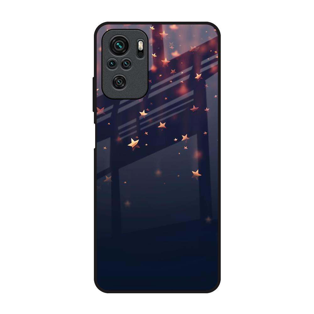 Falling Stars Redmi Note 10 Glass Back Cover Online