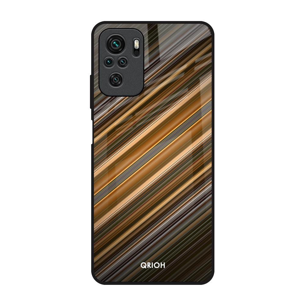 Diagonal Slash Pattern Redmi Note 10 Glass Back Cover Online