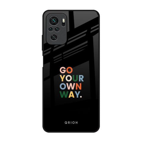 Go Your Own Way Redmi Note 10 Glass Back Cover Online