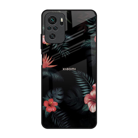 Tropical Art Flower Redmi Note 10 Glass Back Cover Online