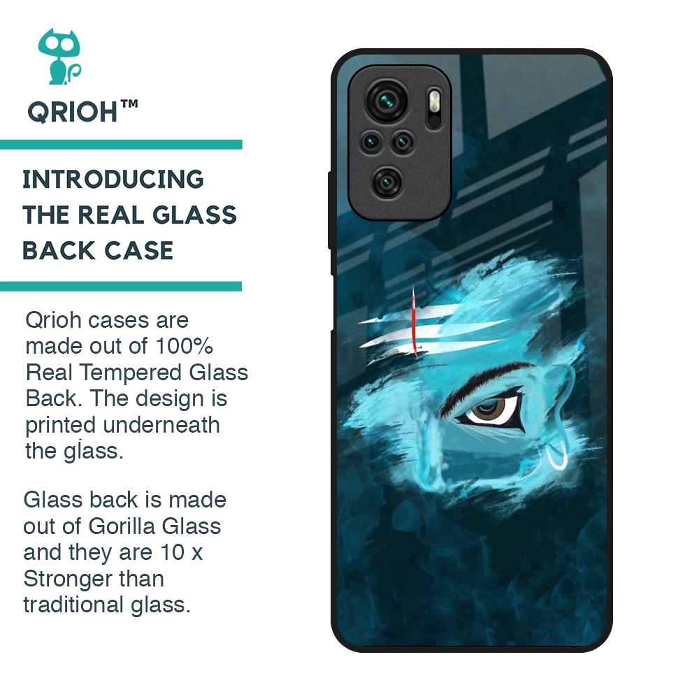 Power Of Trinetra Glass Case For Redmi Note 10